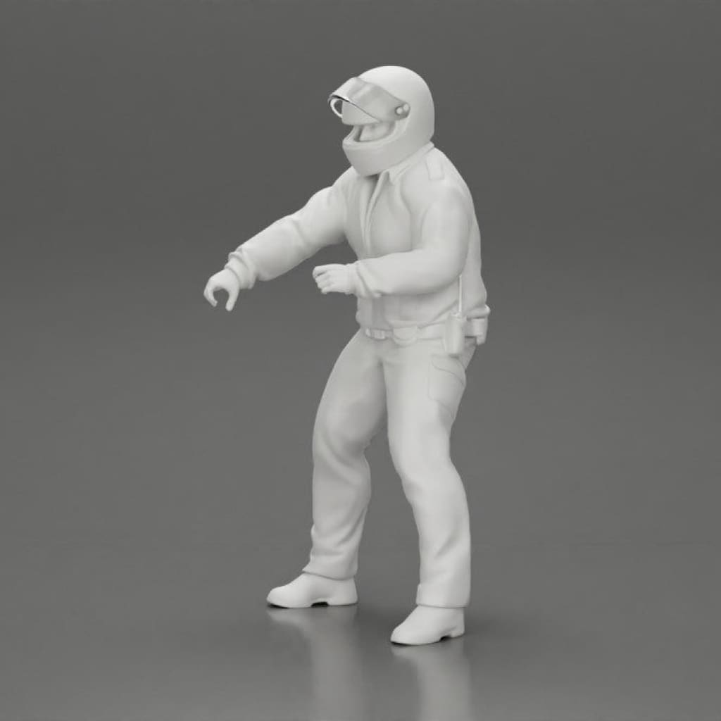 Mm856 Police Motorbike And Rider Stopped Figure