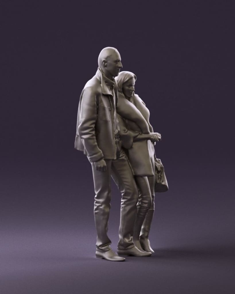 Mm861 Man Hugging Woman Figure