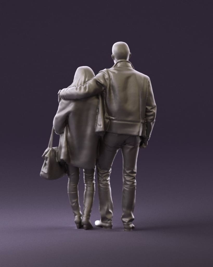 Mm861 Man Hugging Woman Figure