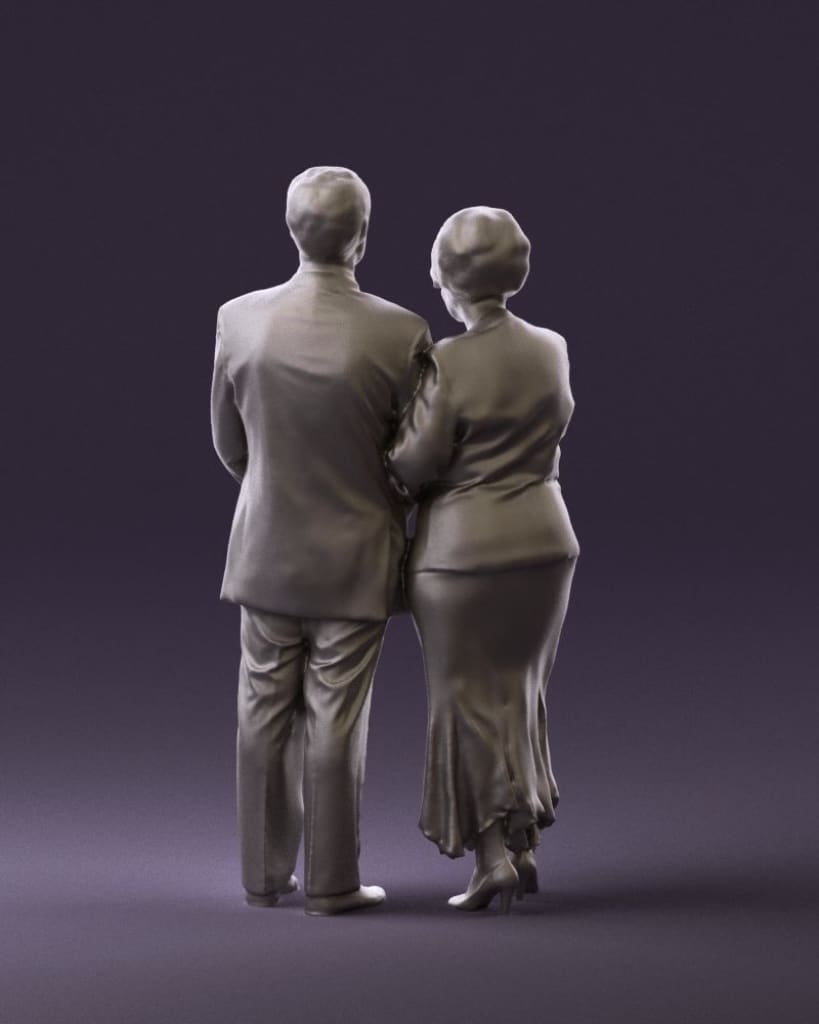 Mm863 Elderly Couple Figure