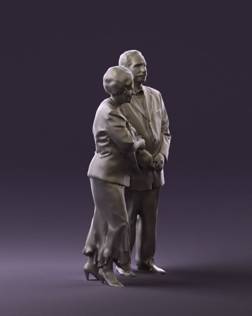 Mm863 Elderly Couple Figure