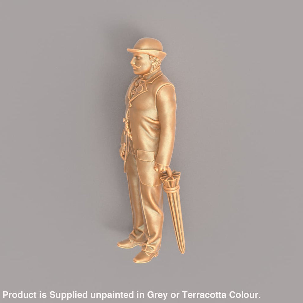 MM928B Edwardian/Victorian Male With Umbrella – Scale Scenery And Figures