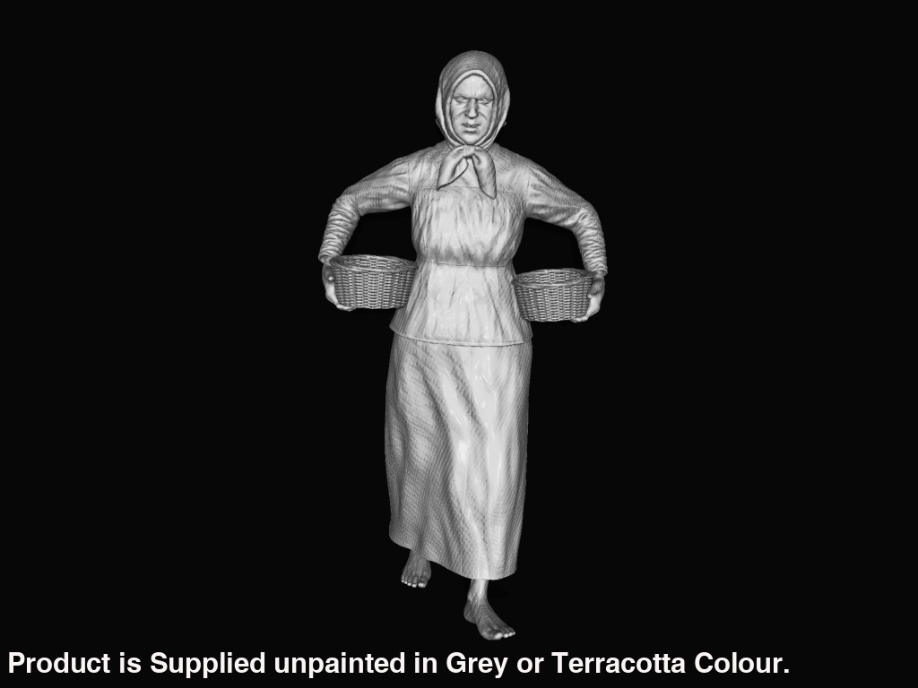 Mm979 Farmers Wife With Basket Figure