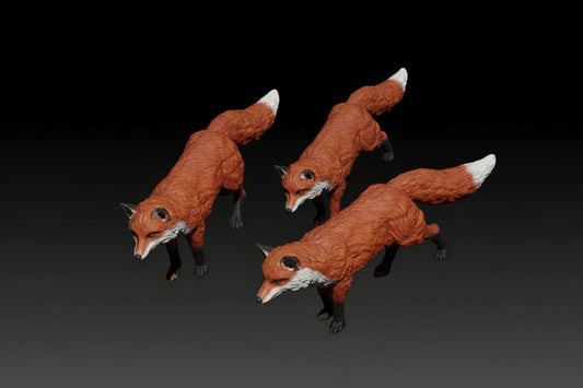 Mma009 Standing/Walking Fox X 3 Animal