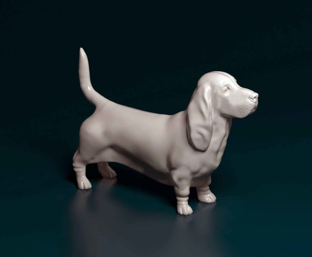 MMD030 Basset hound 1:32 Animal
