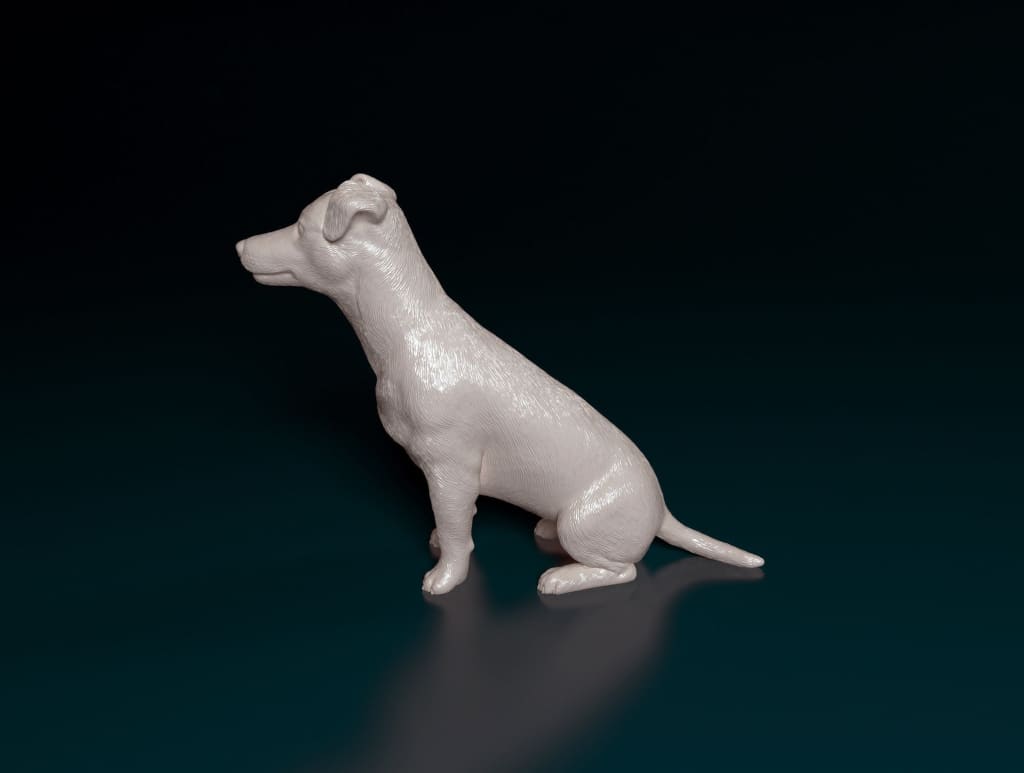 MMD048 Jack Russell terrier sitting 1:32 Animal