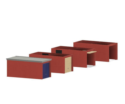 PJD106 Model Railway Brick Garage with Flat Roof