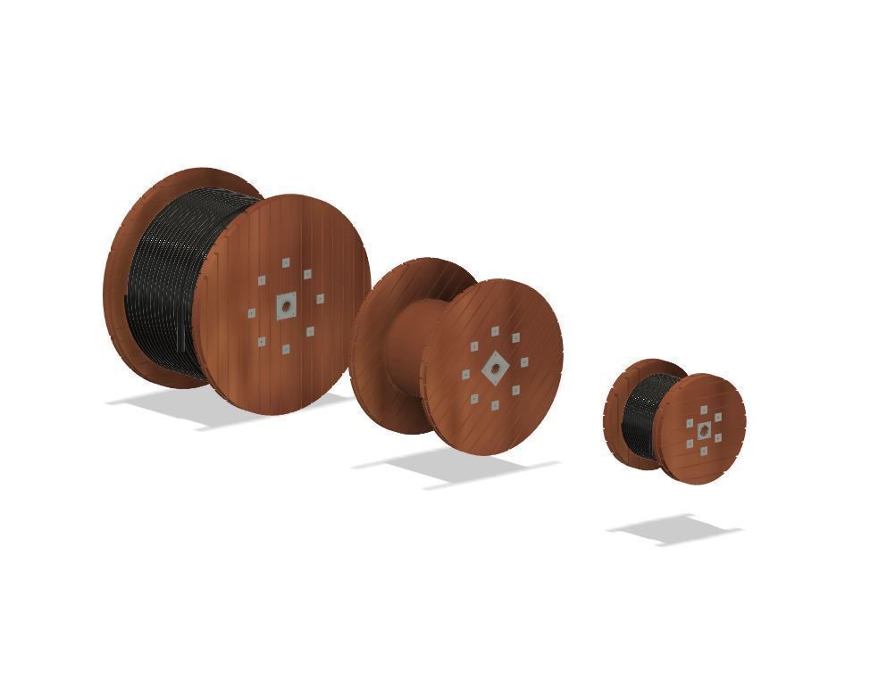 PJD066 Model Railway Cable drums