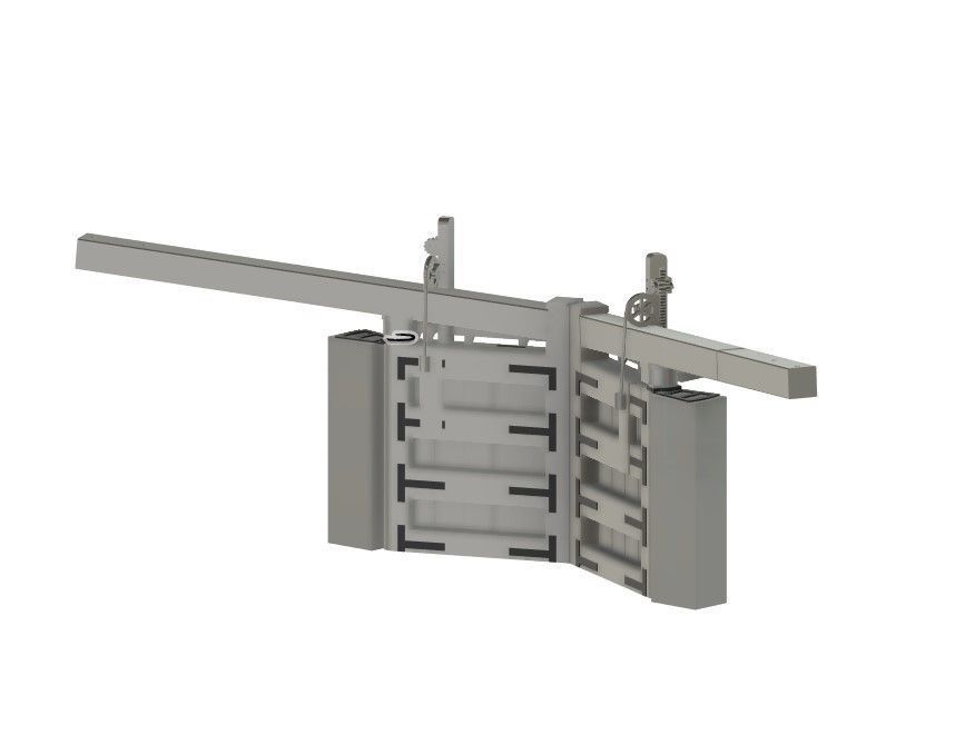 PJD031 Model Railway Canal lock gates