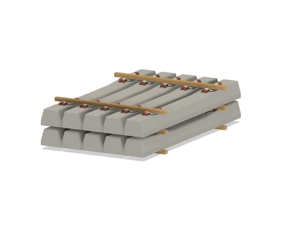 PJD091  Model Railway Concrete Sleepers Stacked