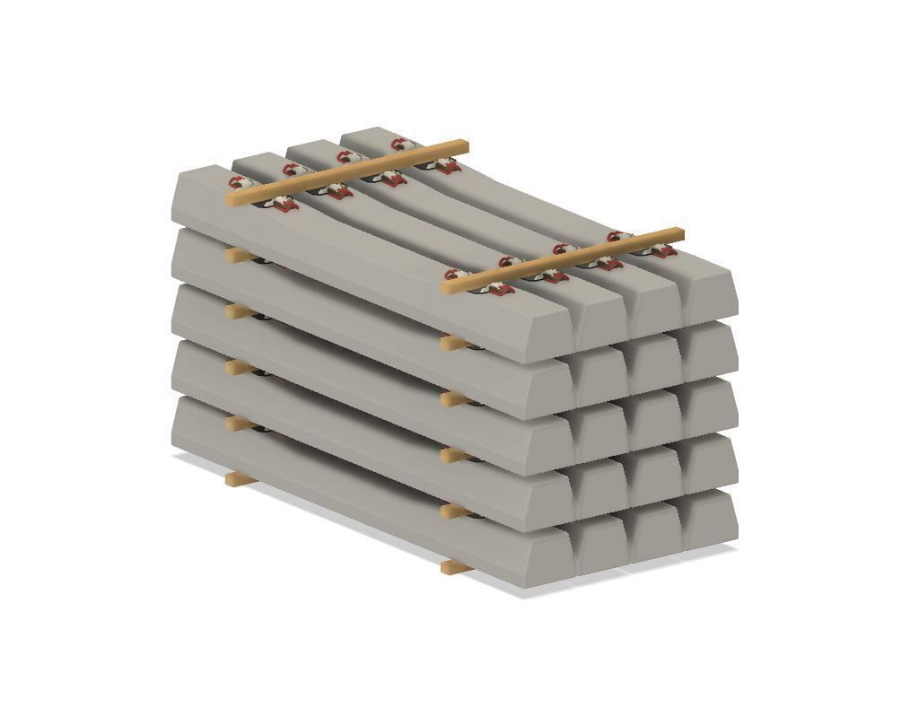 PJD091  Model Railway Concrete Sleepers Stacked