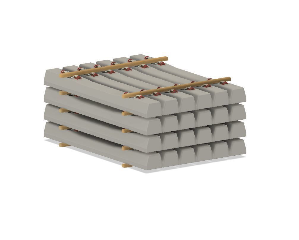 PJD091  Model Railway Concrete Sleepers Stacked
