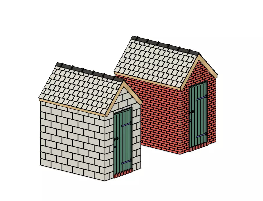 PJD096 Model Railway Small External Brick Building x 1