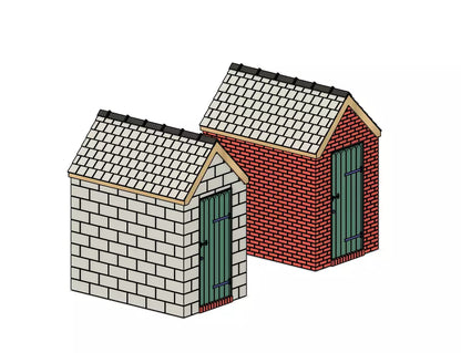 PJD096 Model Railway Small External Brick Building x 1