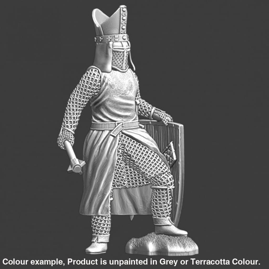 NCM006 Medieval Bishop - with Shield and Mace Medieval Figure