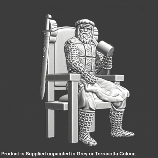 NCM016 Old medieval knight sitting and drinking Medieval Figure
