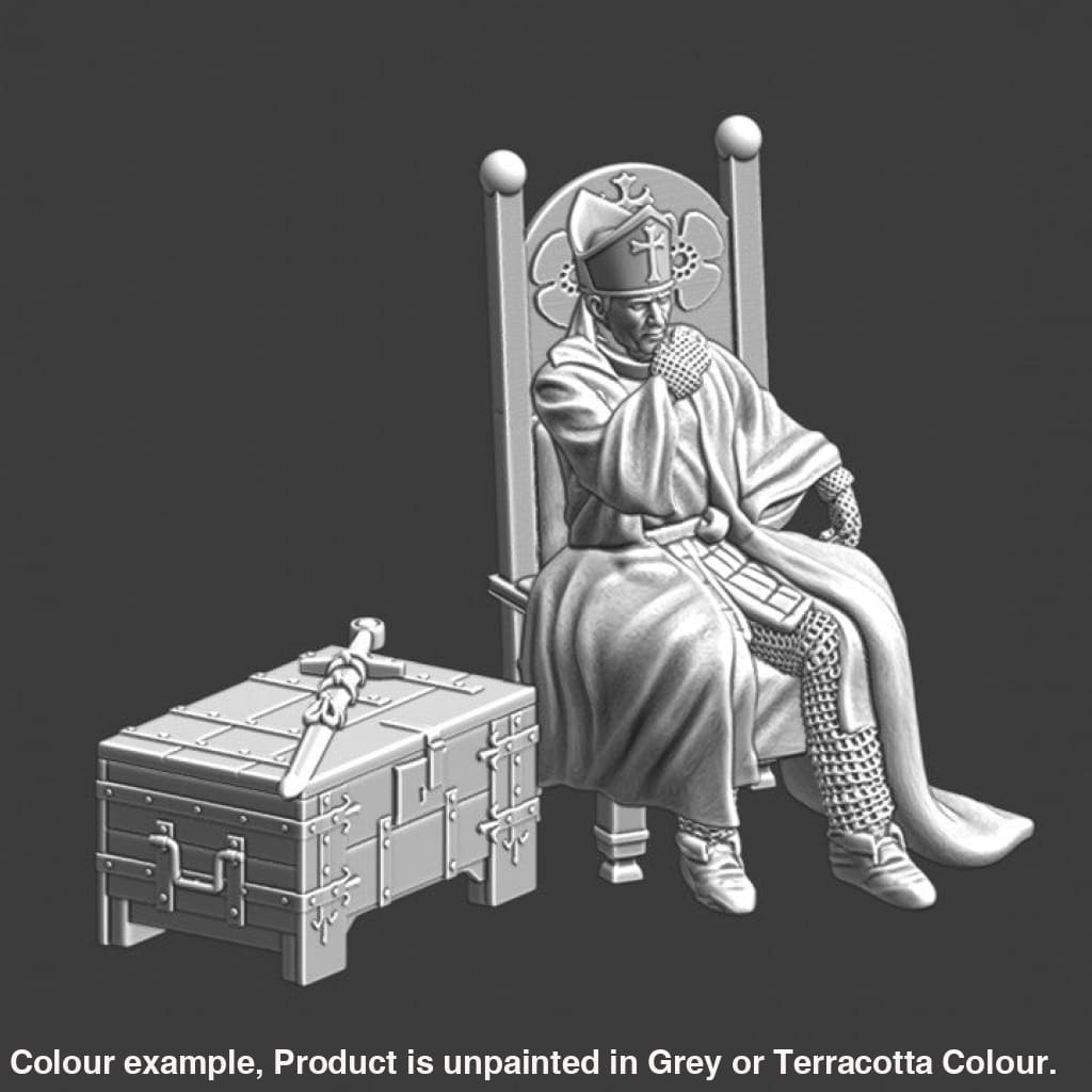 NCM017 Medieval warrior Bishop - sitting Medieval Figure