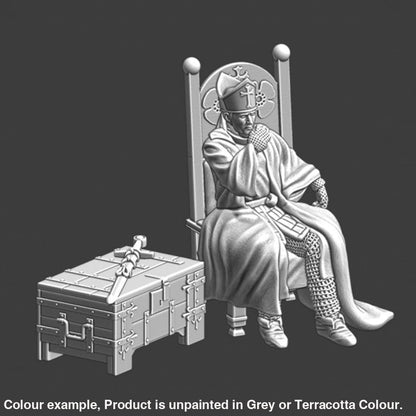 NCM017 Medieval warrior Bishop - sitting Medieval Figure