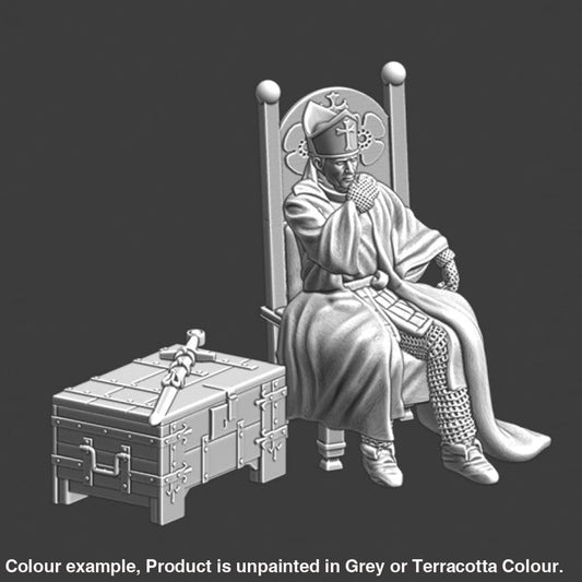 NCM017 Medieval warrior Bishop - sitting Medieval Figure