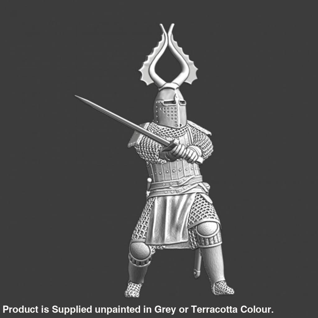 NCM022 Medieval Teutonic Master - swinging his blade Medieval