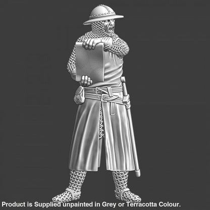 NCM031 “Hear ye hear ye!” Medieval soldier reading scroll Medieval