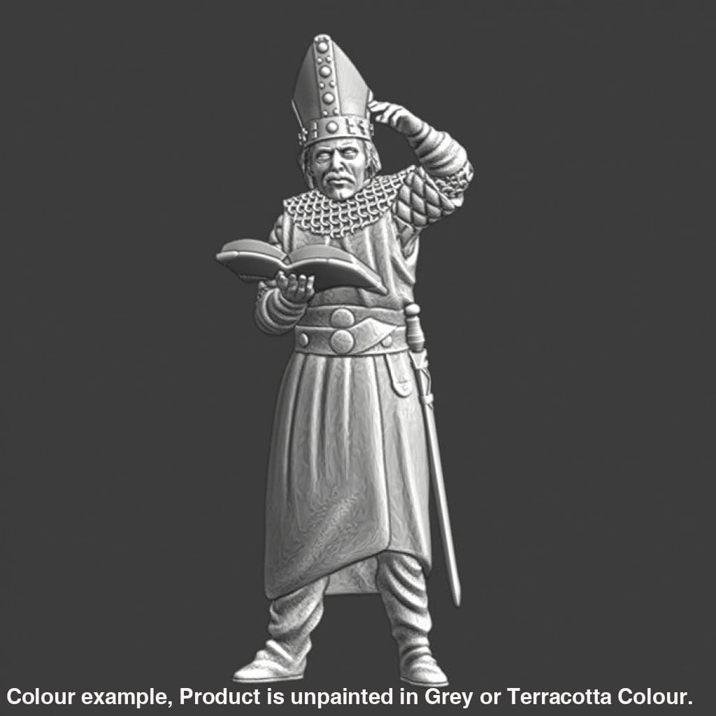 NCM048 Medieval Bishop reading book Medieval