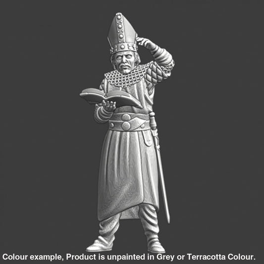 NCM048 Medieval Bishop reading book Medieval