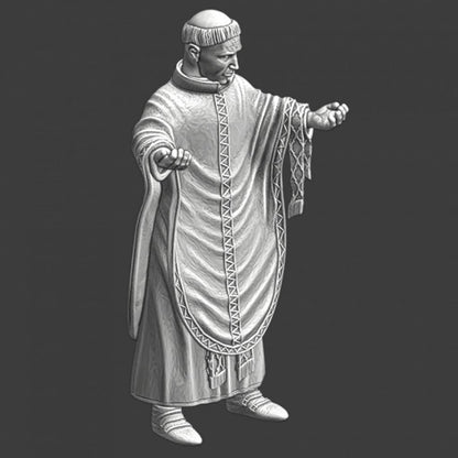 NCM054 Medieval Priest blessing his followers Medieval Figure