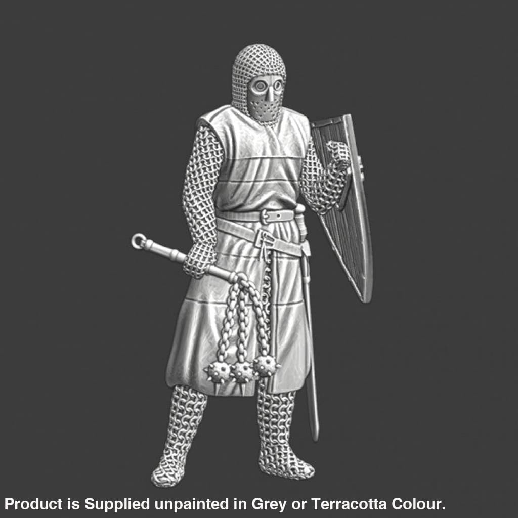 NCM062 Medieval Lazarus/Leper knight with flail – Scale Scenery And Figures