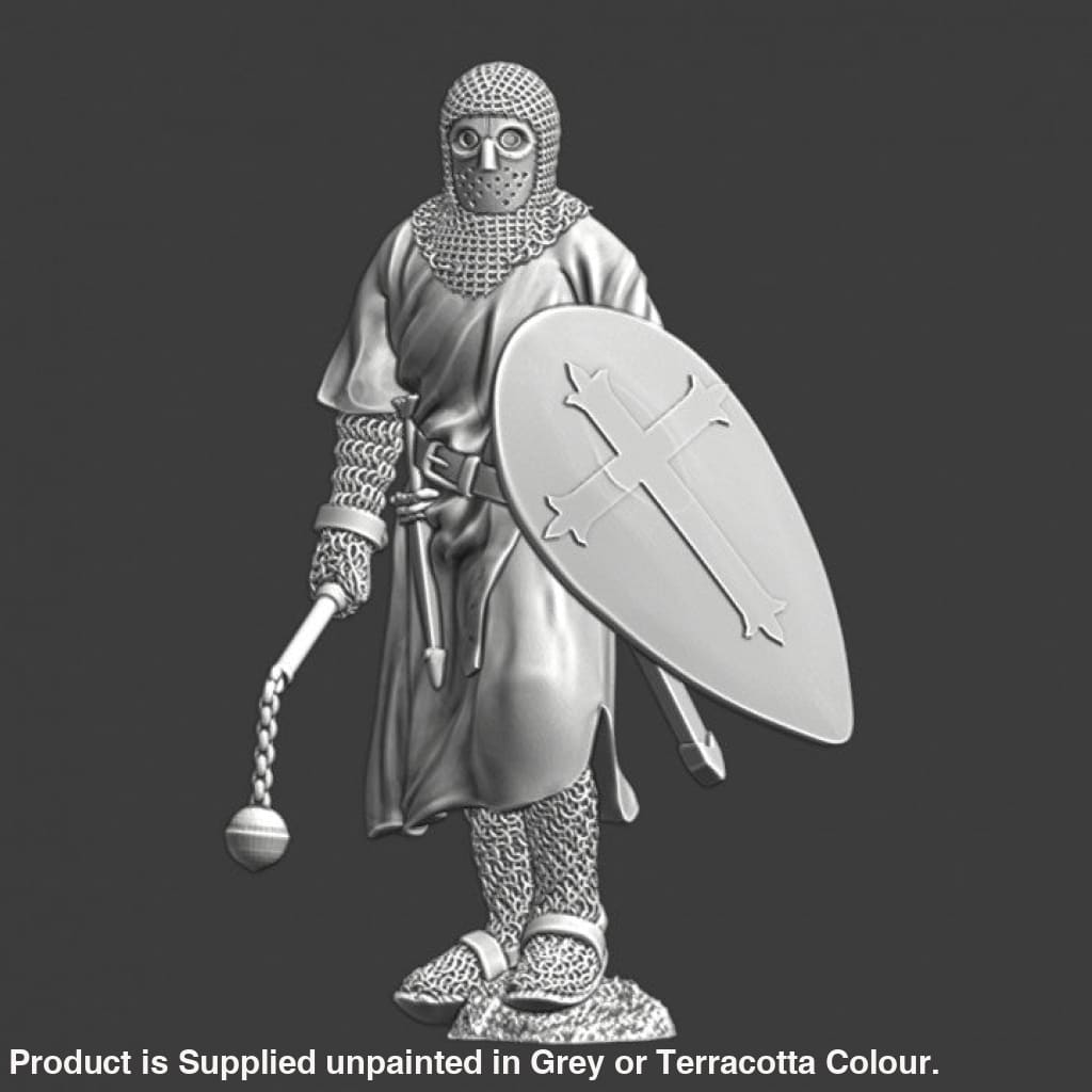 NCM064 Medieval Lazarus brother knight with flail Medieval