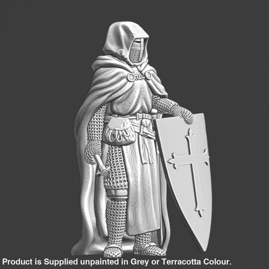 NCM068 Medieval leper knight with mace - Order of Lazarus Medieval