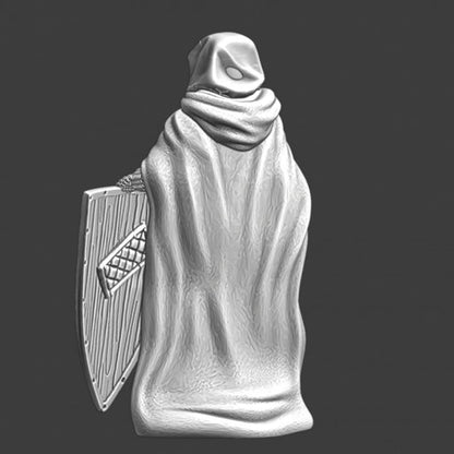 NCM068 Medieval leper knight with mace - Order of Lazarus Medieval