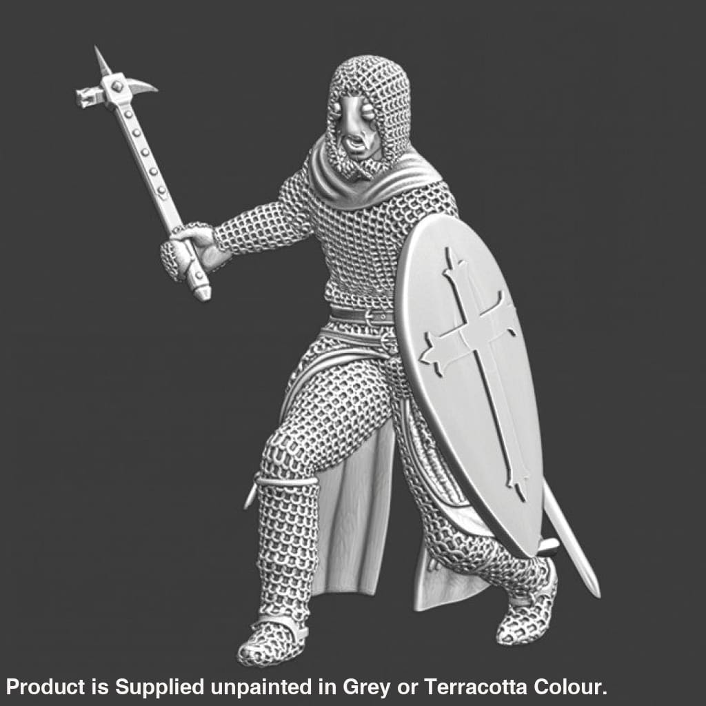 NCM069 Lazarus knight - medieval leper with warhammer Medieval