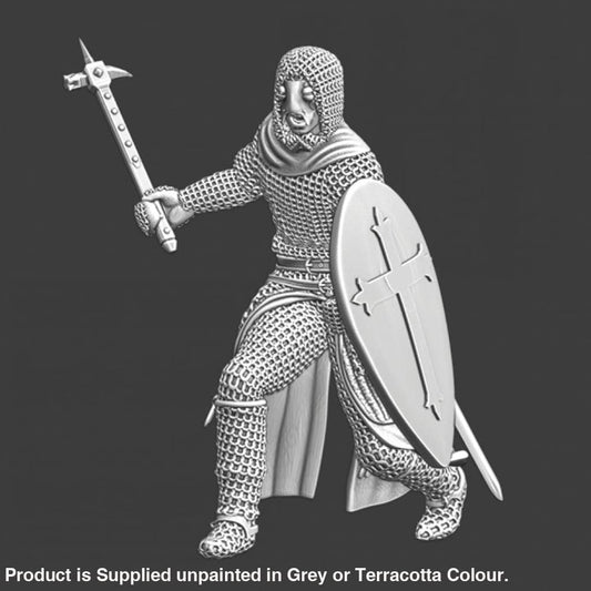 NCM069 Lazarus knight - medieval leper with warhammer Medieval