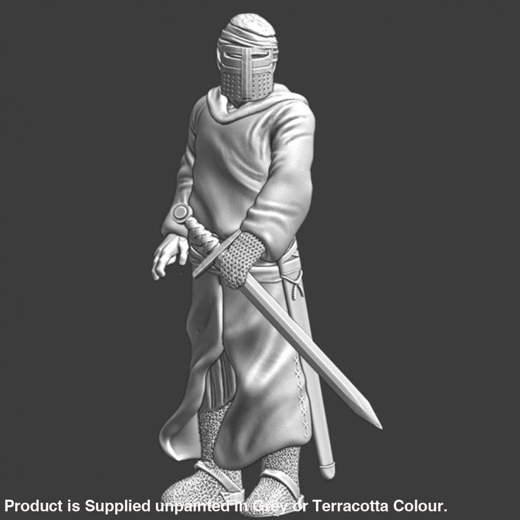 NCM071 Medieval Lazarus leper Knight - resting Medieval