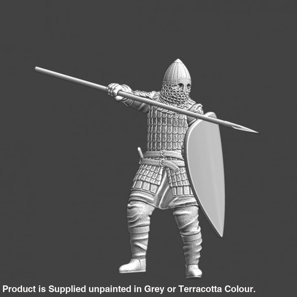 NCM080 Medieval Kievan Rus warrior with spear Medieval
