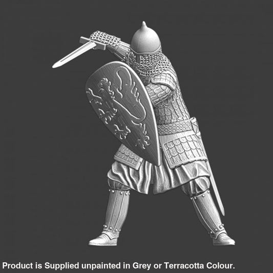 NCM081 Medieval Ukrainian warrior - fighting with sword Medieval