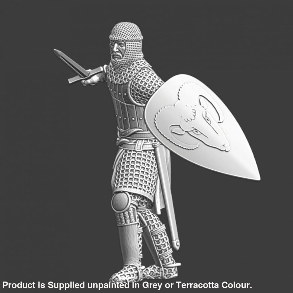 NCM083 Medieval crusader knight with goat shield Medieval