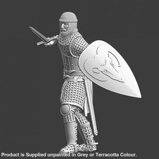 NCM083 Medieval crusader knight with goat shield Medieval