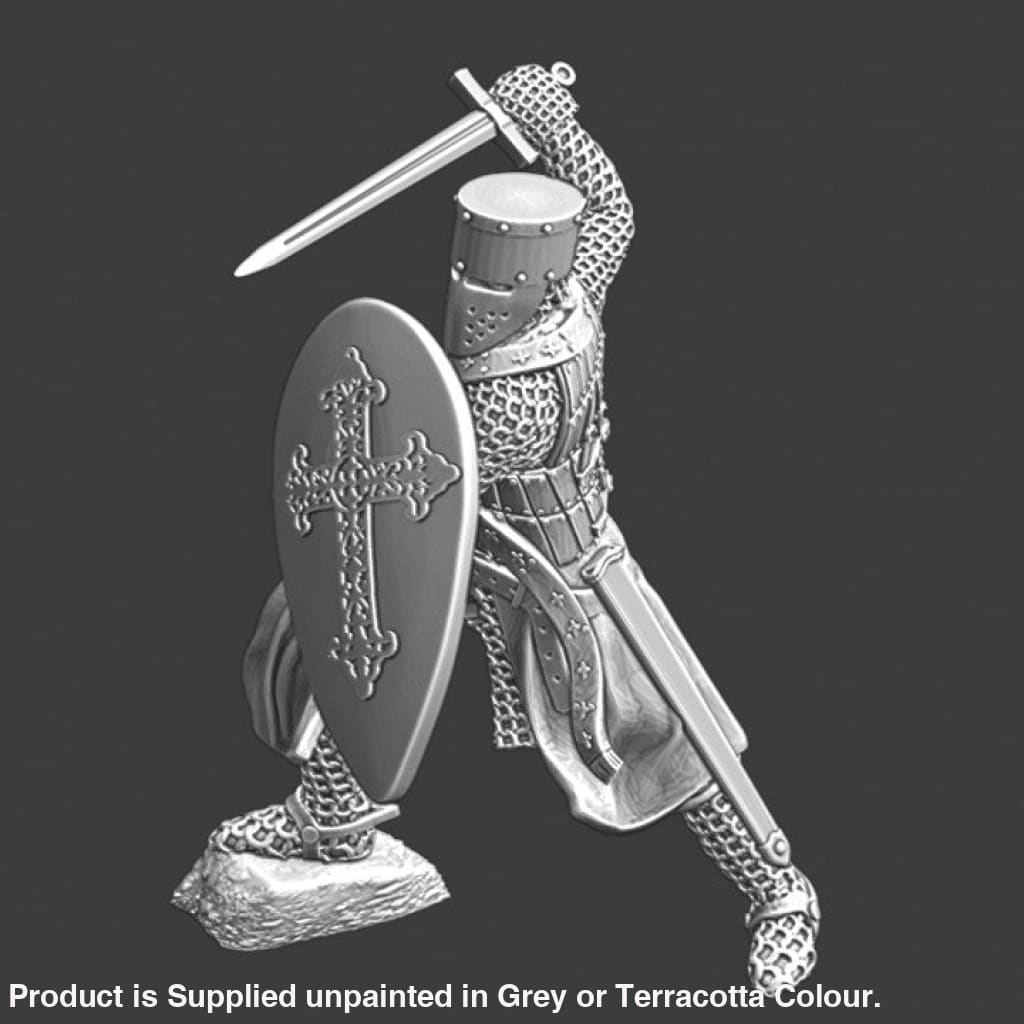 NCM086 Medieval religious knight fighting with sword Medieval