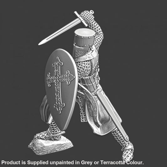 NCM086 Medieval religious knight fighting with sword Medieval