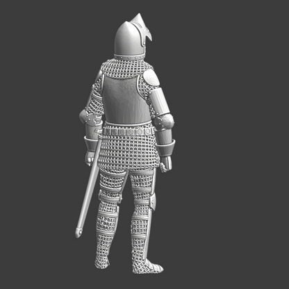 NCM093 Medieval late knight standing Medieval