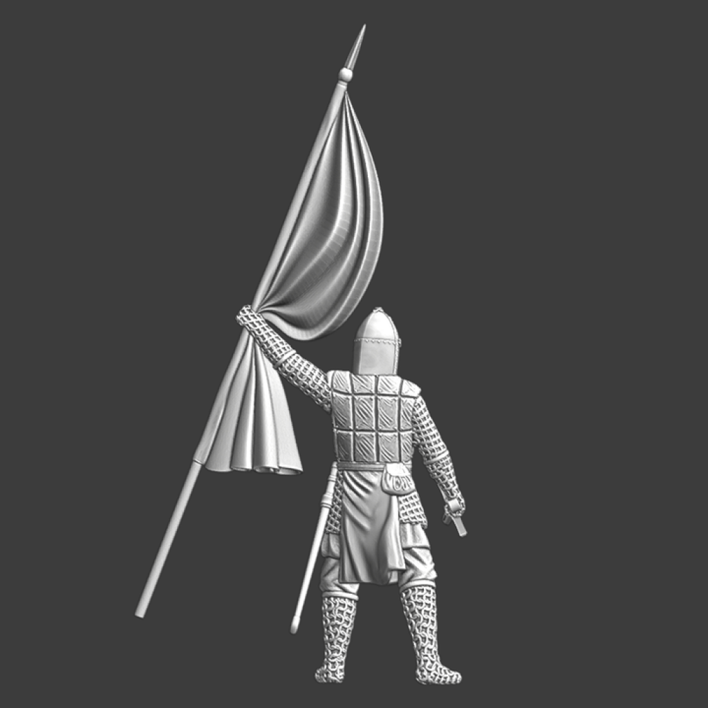 NCM094 Medieval Hospitaller/Templar Knight with banner Medieval