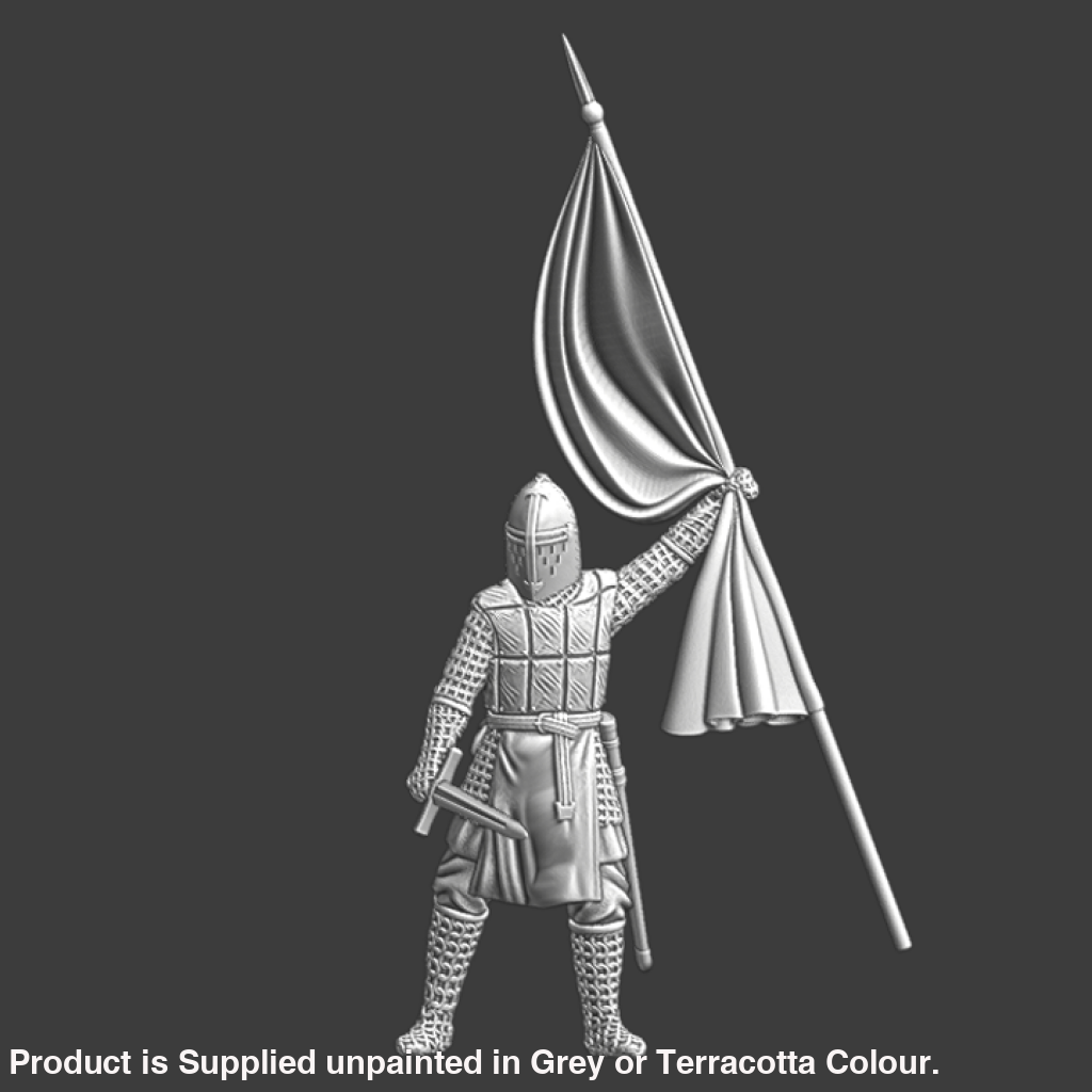 NCM094 Medieval Hospitaller/Templar Knight with banner Medieval
