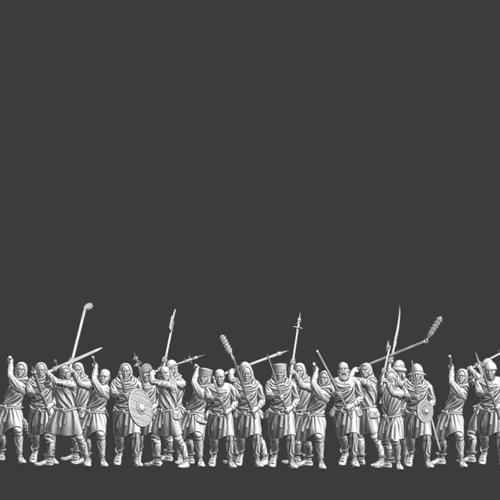 NCM108 Medieval Peasant Levy x 24 Medieval