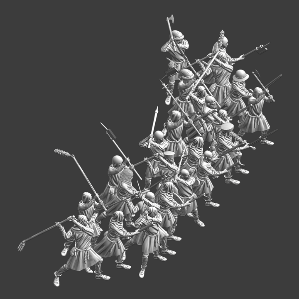 NCM108 Medieval Peasant Levy x 24 Medieval