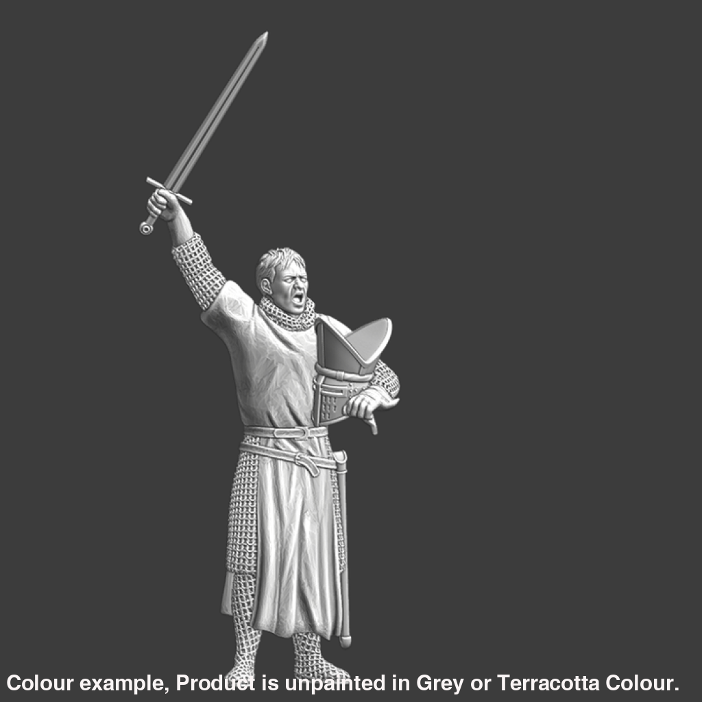 NCM109 Medieval Warrior Bishop celebrating Victory Medieval