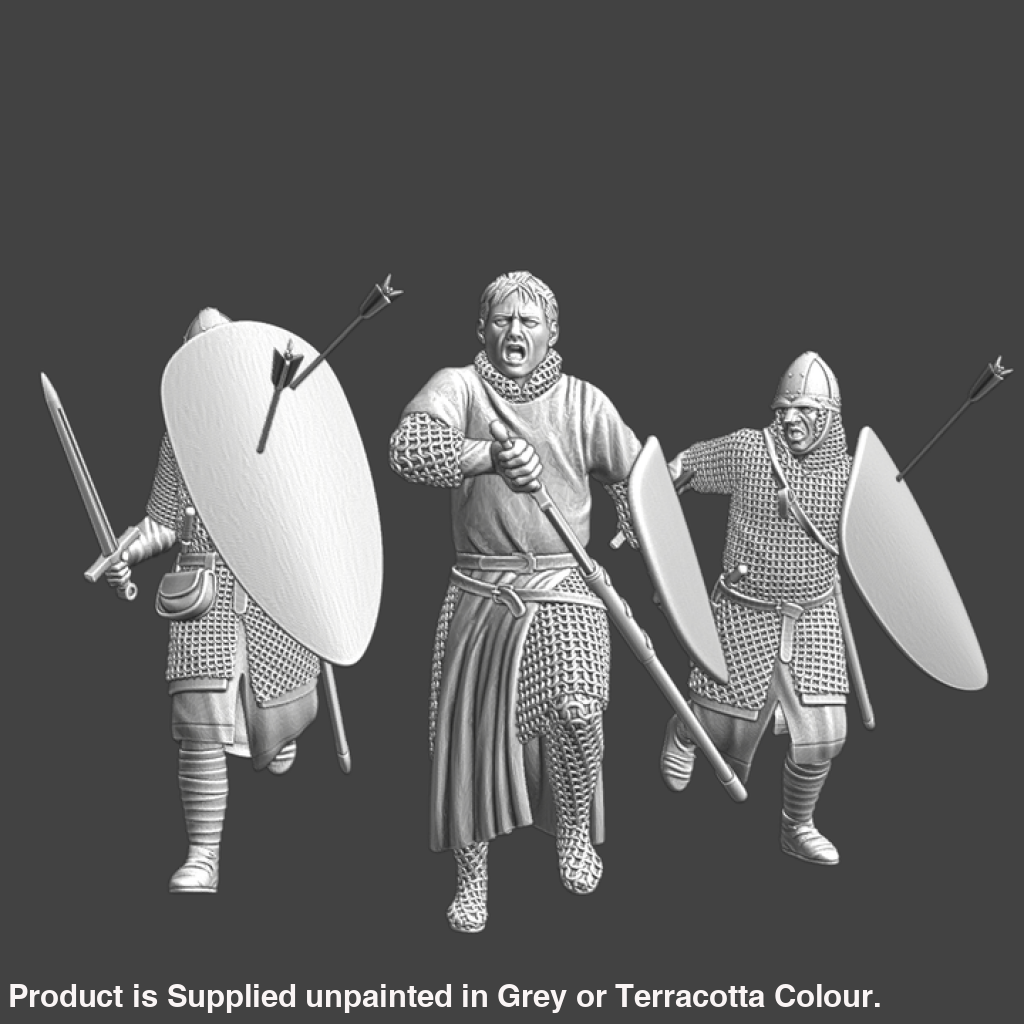 NCM117 Medieval Diorama - Three knights charging Medieval