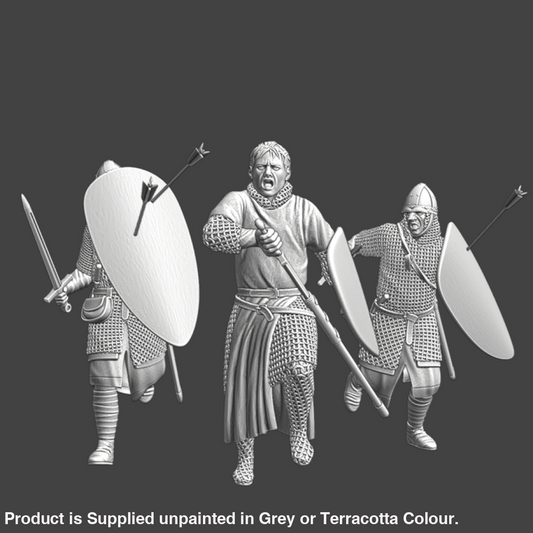 NCM117 Medieval Diorama - Three knights charging Medieval