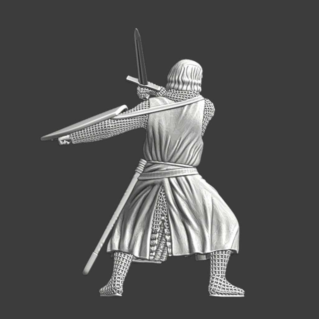 NCM118 Medieval Knight fighting with Sword & Shield Medieval